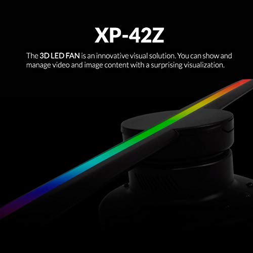 Xpectway 3D Hologram WiFi App Control Advertising Display Led Fan 3TF-42Z - Amazing 3D Videos and Photos - The 3D WiFi Led is Ideal for Store Signs,Casinos,Restaurants,Bar Signs - 16.9in - 43cm