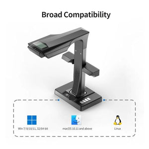 DRMEE Document Scanner Portable 24MP Camera A3 Size OCR LED Desk Lamp