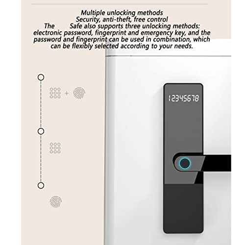 JTKDL Safe Box, Security Fingerprint Biometric Safe, Anti-Theft Cabinet Safe for Home Office, Secure Documents Jewelry Valuables
