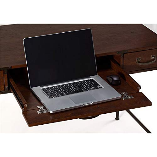 Kathy Ireland Office Ironworks 48W Writing Desk and Cabinet in Cherry