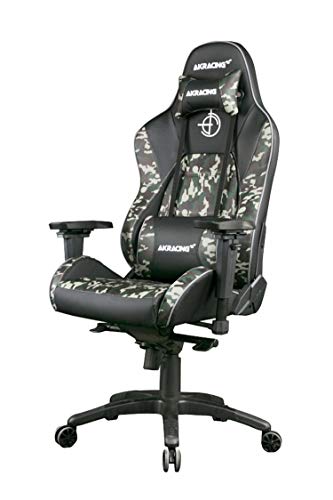 AKRacing Masters Series Premium Gaming Chair with High Backrest, Recliner, Swivel, Tilt, 4D Armrests, Rocker and Seat Height Adjustment Mechanisms with 5/10 Warranty - Camouflage