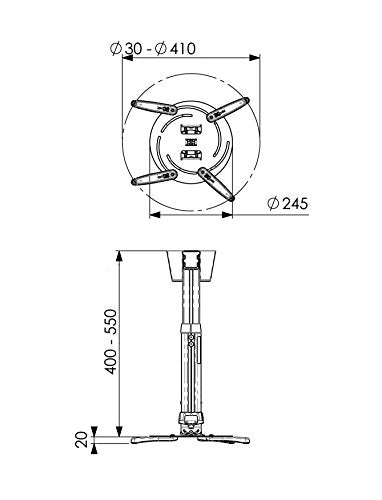 Vogel's PPC 2540 Large Ceiling Mount for Projector