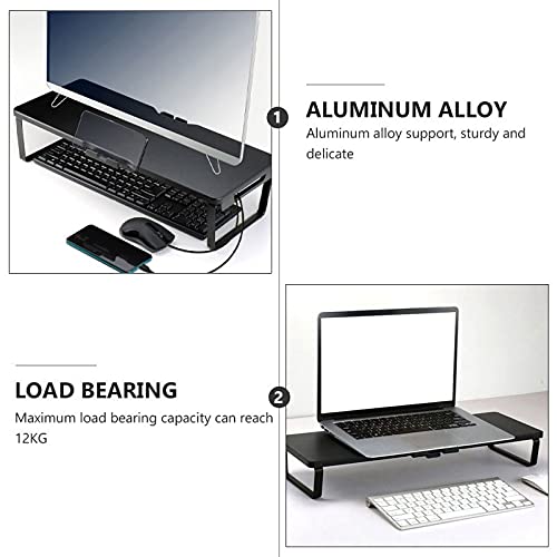 YFSDX Computer Stand Hoist Aluminum Alloy Wood Computer Laptop Lifting Board Display Stand