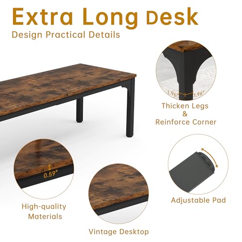 Trggivs 19FT Conference Table - Large Rectangle Meeting Desk for 16-22 Person