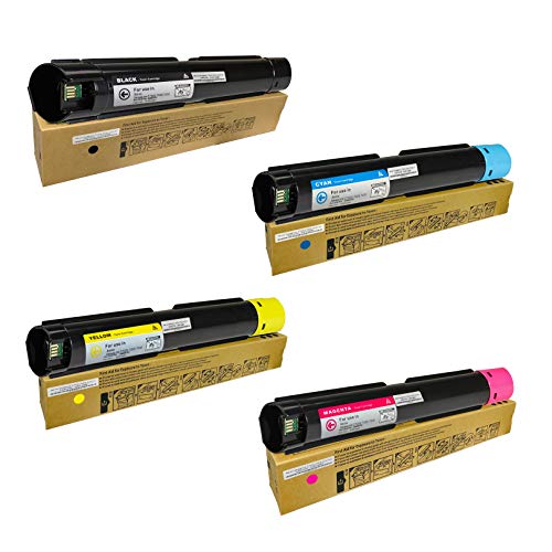 Toner Tap for Xerox Versalink C7020 C7025 C7030 Color Printers (4 Pack Bundle) - High Yield Compatible Toner Cartridge Set (OEM Part# 106R03741, 106R03744, 106R03743, 106R03742)