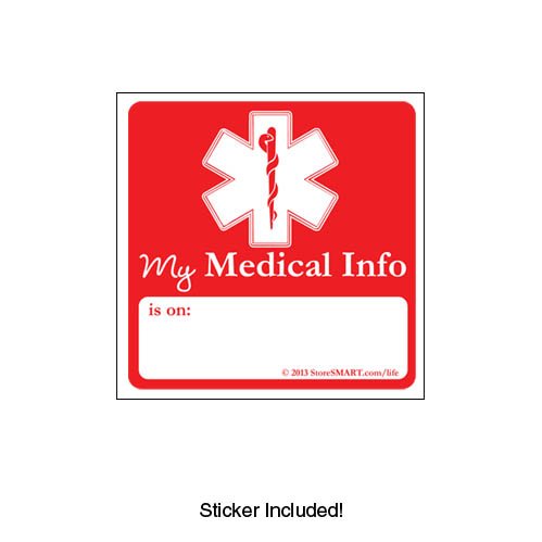 StoreSMART - Vial of Life 100-Pack - Magnetic Easy Open - Magnetic Back - Red - VOLMCP502MB-R-100