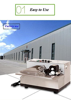 MY-380F Stainless Steel Auto Dry Ink Coding Machine Print Date Label 110V 60Hz