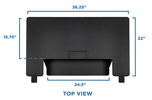Mount-It! Standing Desk Converter - Height Adjustable Stand Up Desk with Gas Spring Riser - Wide 36 Inch Sit Stand Workstation Fits Dual Monitors – Black (MI-7926)