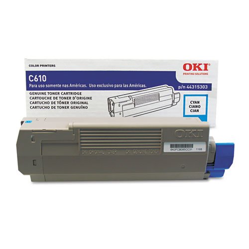 OKI 44315303 44315303 Toner, 6,000 Page-Yield, Cyan