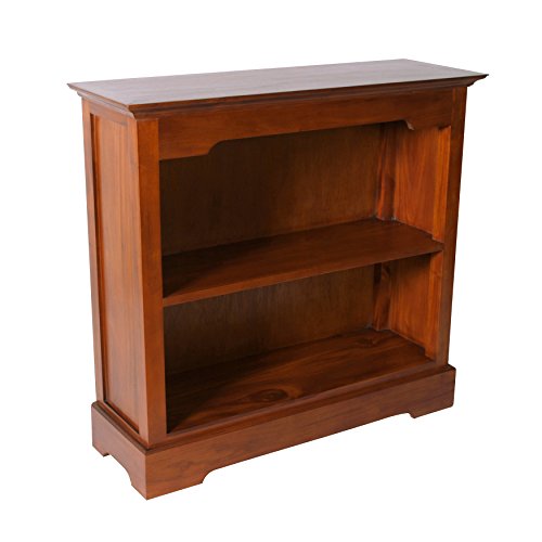 NES Furniture NES Fine Handcrafted Furniture Solid Mahogany Wood Vega Bookcase - 39", Honey