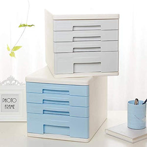 None File Cabinets Plastic 4 Drawers Desktop Storage Box