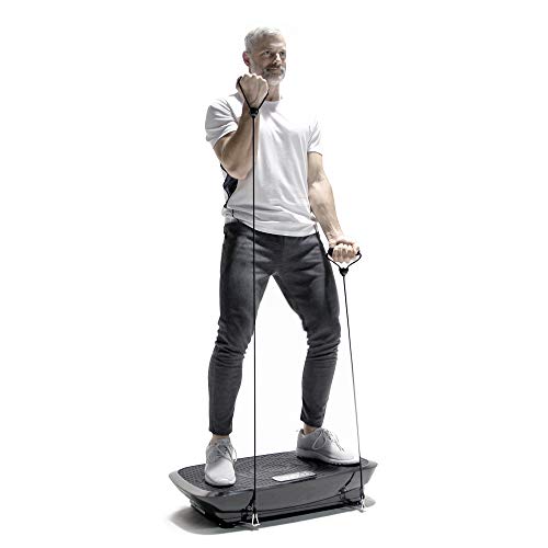 Daiwa Felicity Vitality Plate Vibration Plate Machine - Whole Body Workout 3D Vibration Fitness Platform w/Resistance Bands