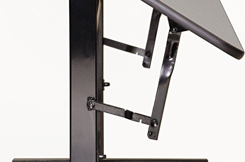 Correll FT2448M-15 EconoLine Flip Top Table, 24" x 48", Adjustable Height, Gray Granite Melamine Top, Rectangle, Seats 2