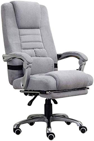 KouRy Ergonomic Office Chair with Adjustable Height, Reclining Swivel, Armrests, Lumbar Support - Gray