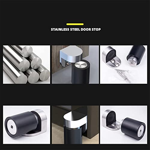 Stainless Steel Heavy Door Stop Magnetic Door Stopper - Black