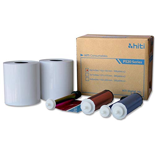 HiTi P525L Compact Dye Sub Photo Printer - With HiTi 4x6 Media for Photo Printer P520 & P520L