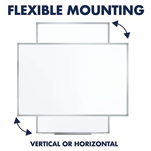 Quartet Magnetic Whiteboard, 8' x 4' White Board, Nano-Clean, Silver Aluminum Frame (SM538)