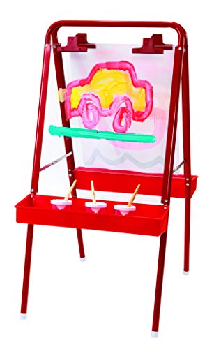 Colorations - 2WAPE 2-Way Indoor/Outdoor Adjustable Acrylic Panel Easel for Kids (23"L x 29-1/2"W x 45"H)