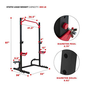 Sunny Health & Fitness Power Zone Squat Stand Power Rack Cage - SF-XF9931