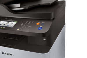 Samsung Xpress C1860FW Color Laser MFP (19 ppm) (533 MHz) (256 MB) (8.5" x 14") (9600 x 600 dpi) (Max Duty Cycle 40000 Pages) (p/s/c/f) (USB) (Ethernet) (Wireless) (Touchscreen) (250 Sheet Input Tray) (1 Sheet Multipurpose Tray) (50 Sheet ADF)