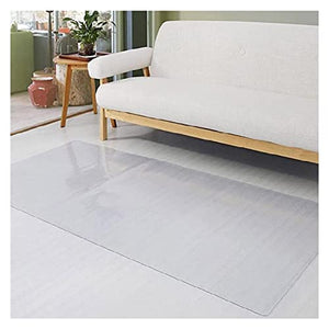 LOBUNS Clear Vinyl Plastic Floor Protector Runner Rug Mat - Anti-Static, Non-Slip, Durable - Home Office Carpet Protection, 1.5mm Thick, Various Widths - 10ft