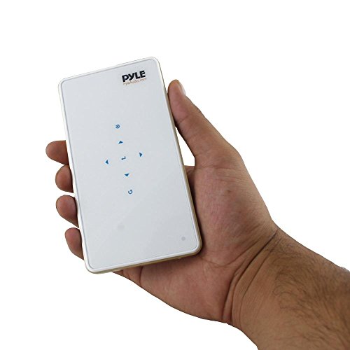 Pyle Pocket Pico Video Projector Full HD 1080p - Mini Portable Cinema Home Theater, Wireless Network Multimedia Streaming, LCD LED, HDMI & USB Inputs, Manual Focus Lens for Computer & TV-(PRJWIFI70)