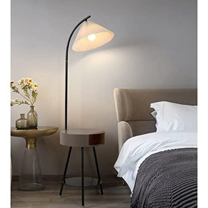 VejiA LED Floor Lamp with Table, Drawer, USB & Wireless Charging - Home Standing Light