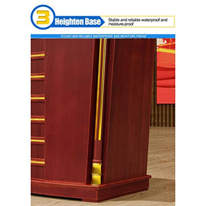 None Luxury Wood Podium with Wide Reading Surface - Red, Heavy Duty - Ideal for Church, Office, School, Home