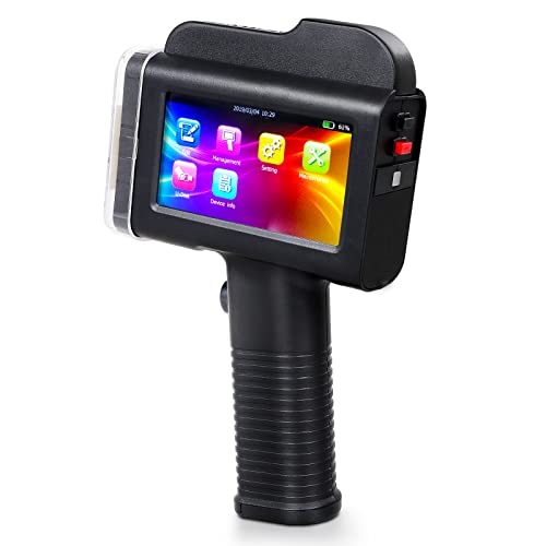 BENTSAI B30 1 Inch Handheld Printer Labeler with 4.3 Inch HD LED Touch Screen Bottle Wood Printer use for QR-Code Barcode Production Date DIY Logo Print on Card Bag Box Labeler