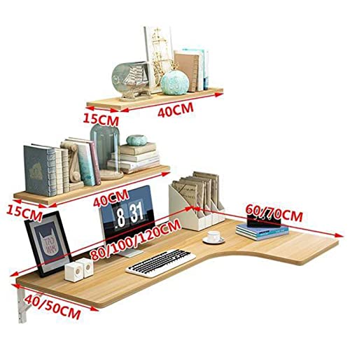 BinOxy Wall-Mounted Foldable Computer Desk with Steel Bracket - Multifunctional Table for Small Spaces