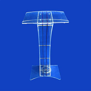 ZEELYDE Lectern Podium Stand - Clear Acrylic for Churches, Schools, Conferences