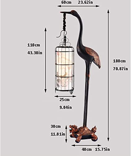 VejiA Chinese Style Crane Floor Lamp Zen Ornaments