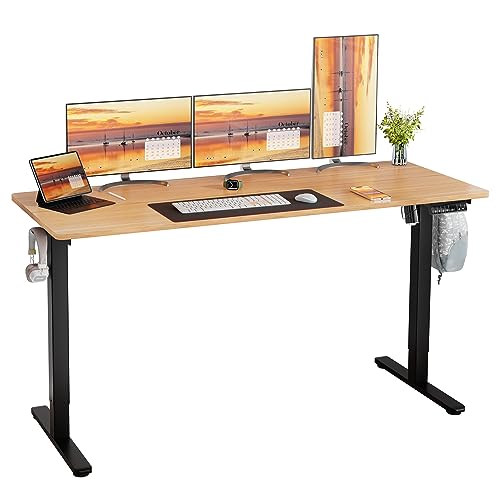 Meilocar Electric Standing Desk with Memory Controller, Height Adjustable, 63" x 24" Tabletop