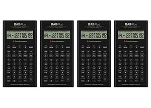 Texas Instruments BA II Plus Professional Financial Calculator, 4-Pack