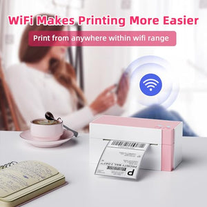 Omezizy WiFi Shipping Label Printer 4x6, 300DPI Wireless for Small Business