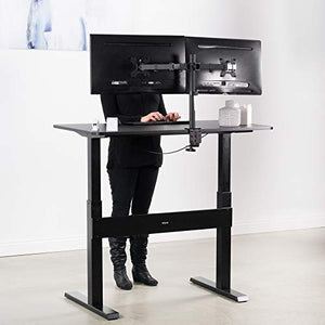 VIVO Black Pneumatic Spring 47 x 27 inch Stand Up Desk | Height Adjustable Standing Workstation, Holds up to 33 lbs (DESK-V048GB)