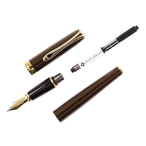 Diplomat Excellence A2 Fountain Pen with Steel Fine Nib - Marrakesh Gold