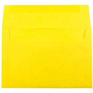JAM PAPER A10 Colored Invitation Envelopes - 6 x 9 1/2 - Yellow Recycled - Bulk 1000/Carton