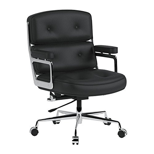 Modway Remix Deluxe Vinyl Executive Office Chair in Black