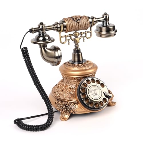 Anxciyr Luxury Retro Audio Guest Book Wedding Phone - Golden Copper