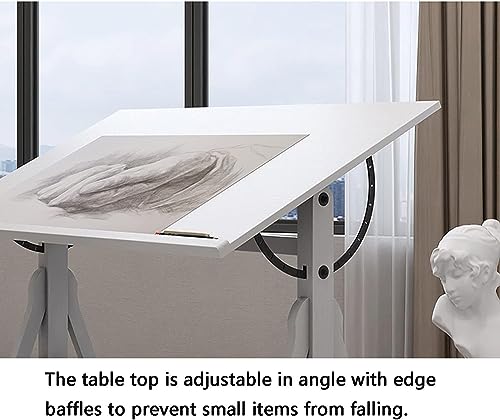 OGRAFF Drafting Tables Tiltable Craft Table with Large Edge Rib - Studio Desk for Writing and Artwork