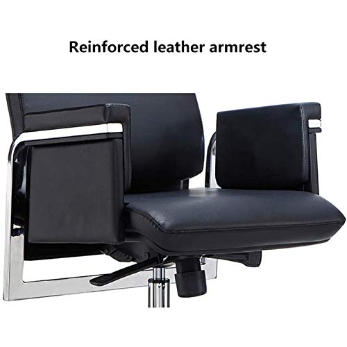 QHH Managerial Office Chair - High-Back Leather Executive Swivel Desk Chair