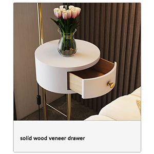 VejiA Floor Lamp End Table with USB Charging Port & Wireless Charger