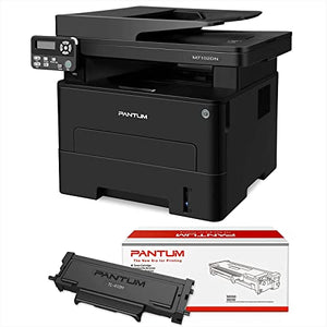 All in One Laser Printer Scanner Copier, Multifunction Black and White Printer with ADF, Auto Two Sided Printing, Built-in Ethernet, Connect with Network and USB Code Only, Pantum M7102DN with TL-410H