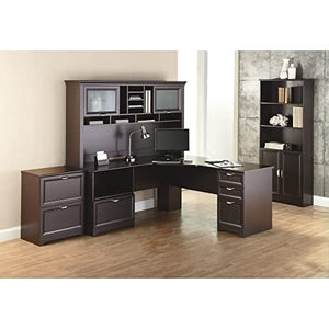 Realspace® L-Shape Corner Desk, Espresso