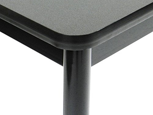 Correll Utility Table 30" x 72" Gray Granite Top, Black Frame - LT3072-15