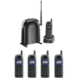EnGenius Durafon1xpidw 900 Mhz Long-Range Cordless Phone System with Base Handset & Four 2-Way Radio Handsets