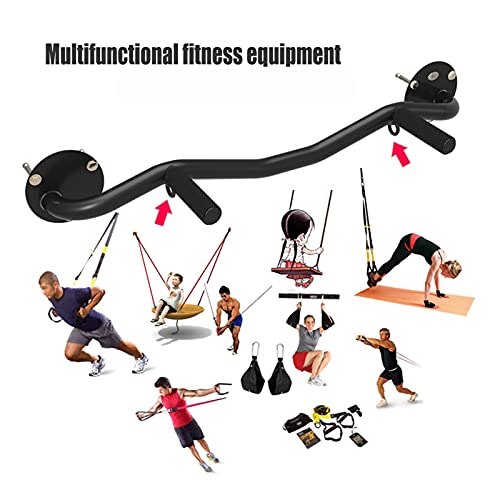 Pull Up Bars Wall-Mounted Chin Up Bar, Safe and Stable Steel Horizontal Bars, Strength Training Fitness Equipment with Gymnastic Rings, Load 300kg