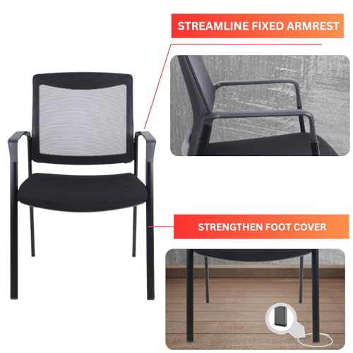 GM Seating Ever Guest Chair - Mesh Back Stacking Chairs (Pack of 6)