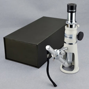 RIYIBH Microscope Accessories kit Slide Preparation camer 40X/100X Pocket Mini Handheld Jewelry LED Illuminant Microscope Handle Magnifier Monocular Jewelery Loupe Microscope Accessories